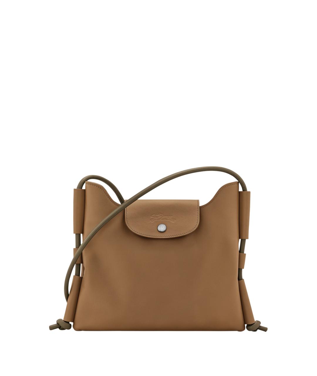 LONGCHAMP Коричневая кожаная сумка через плечо, фото 1