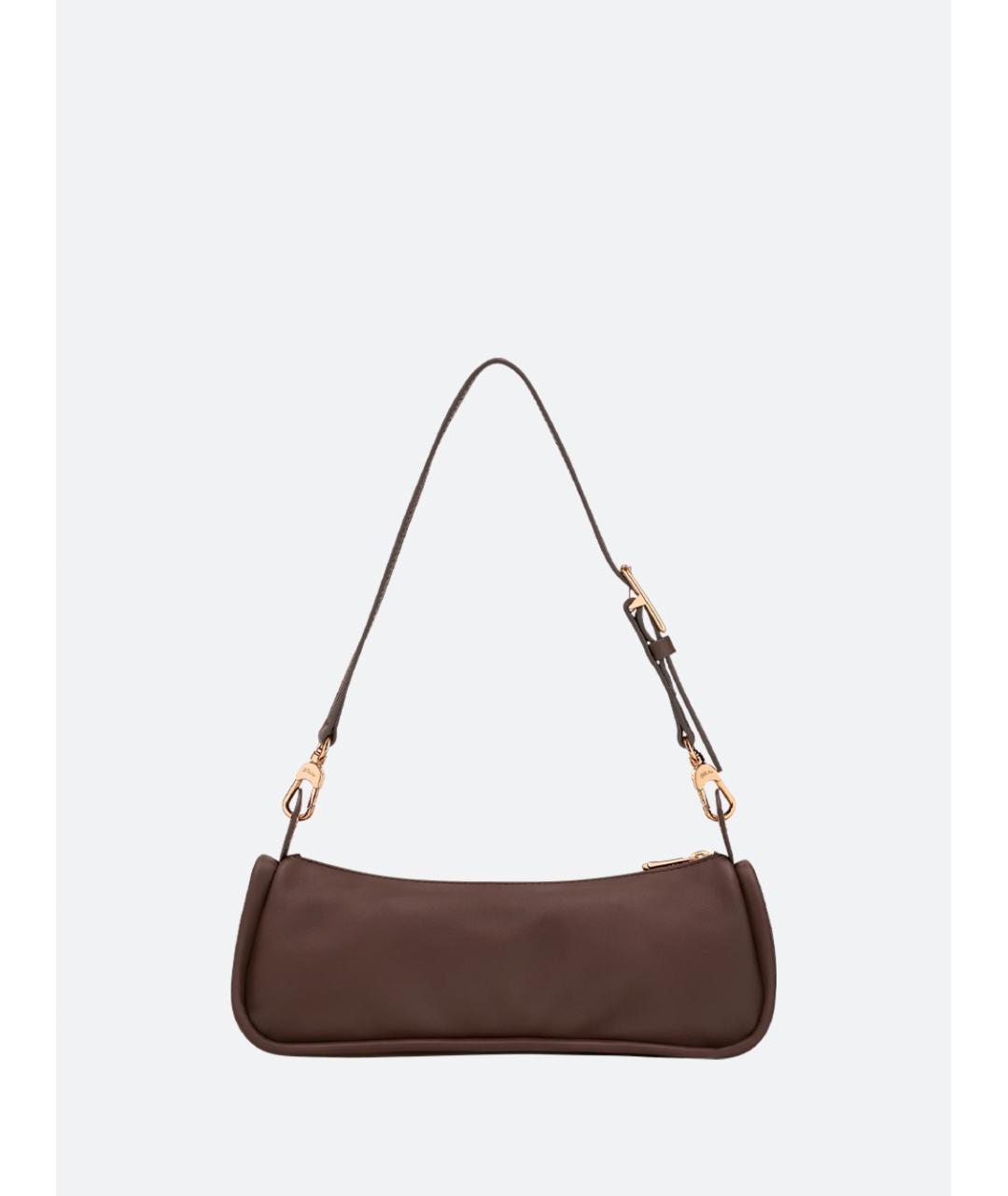 LONGCHAMP Коричневая кожаная сумка с короткими ручками, фото 2