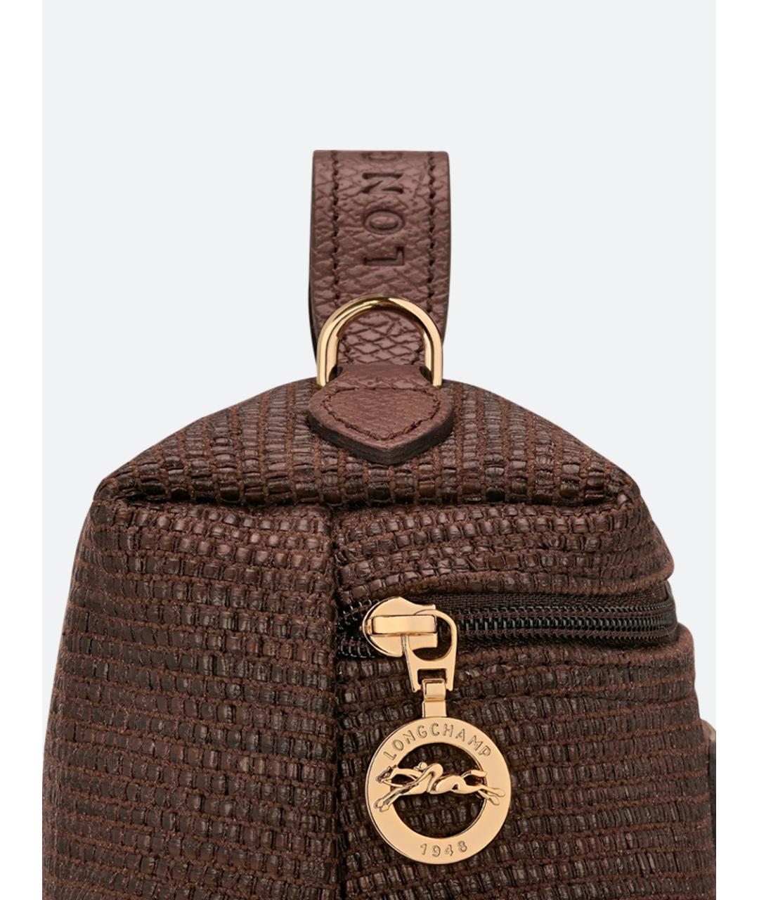 LONGCHAMP Коричневая хлопковая сумка через плечо, фото 5