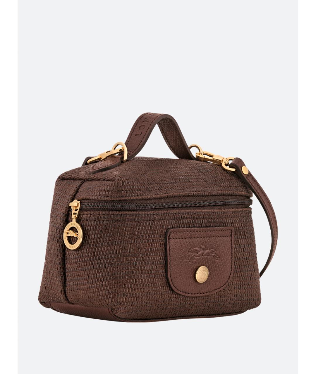LONGCHAMP Коричневая хлопковая сумка через плечо, фото 3