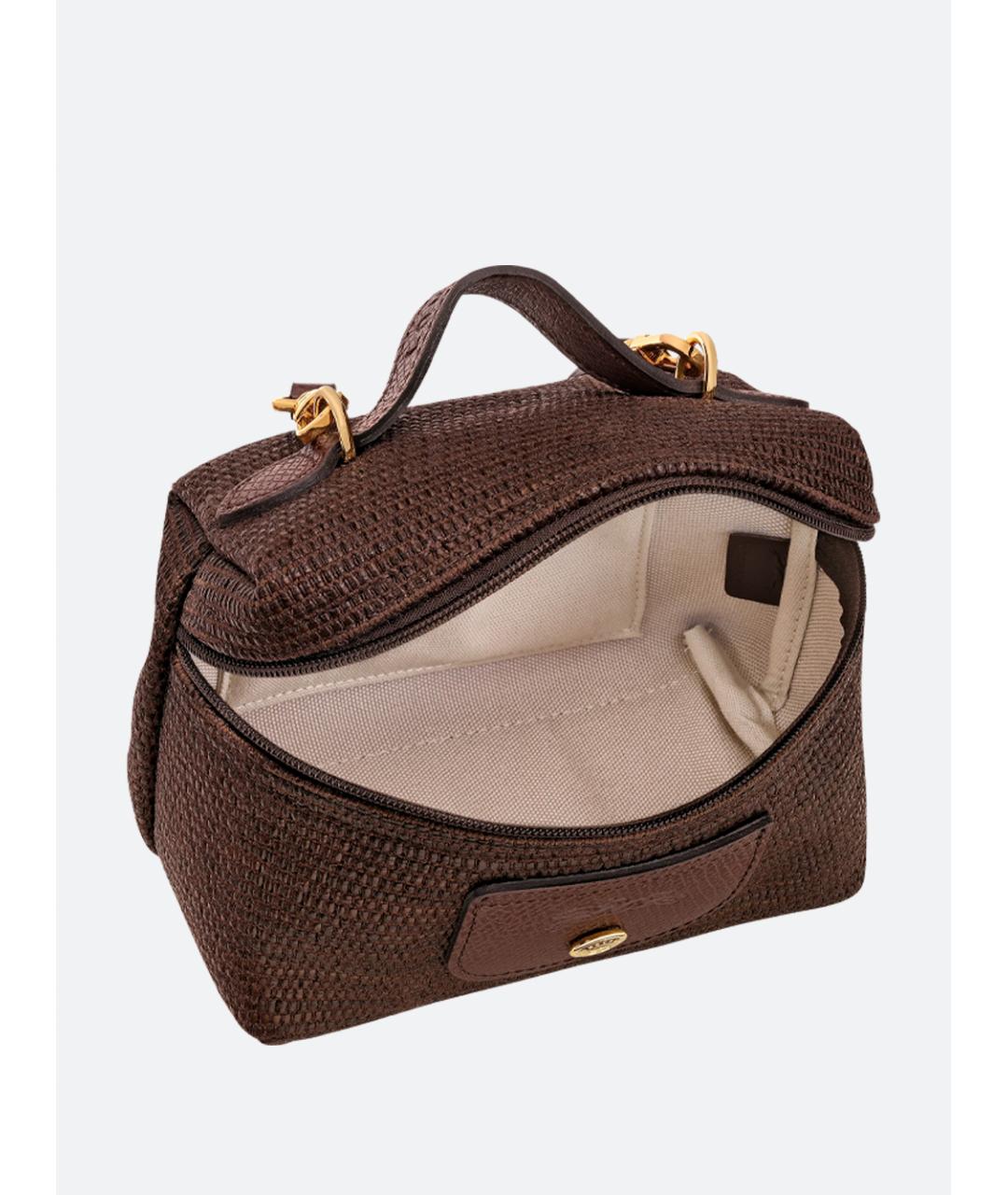 LONGCHAMP Коричневая хлопковая сумка через плечо, фото 4