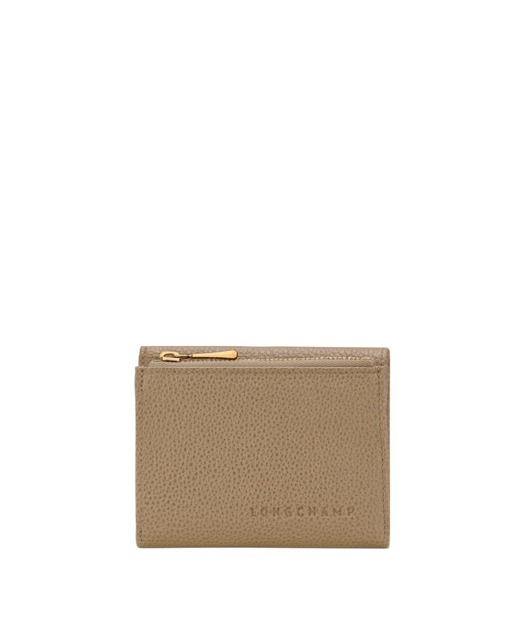 LONGCHAMP Бежевый кожаный кошелек, фото 1