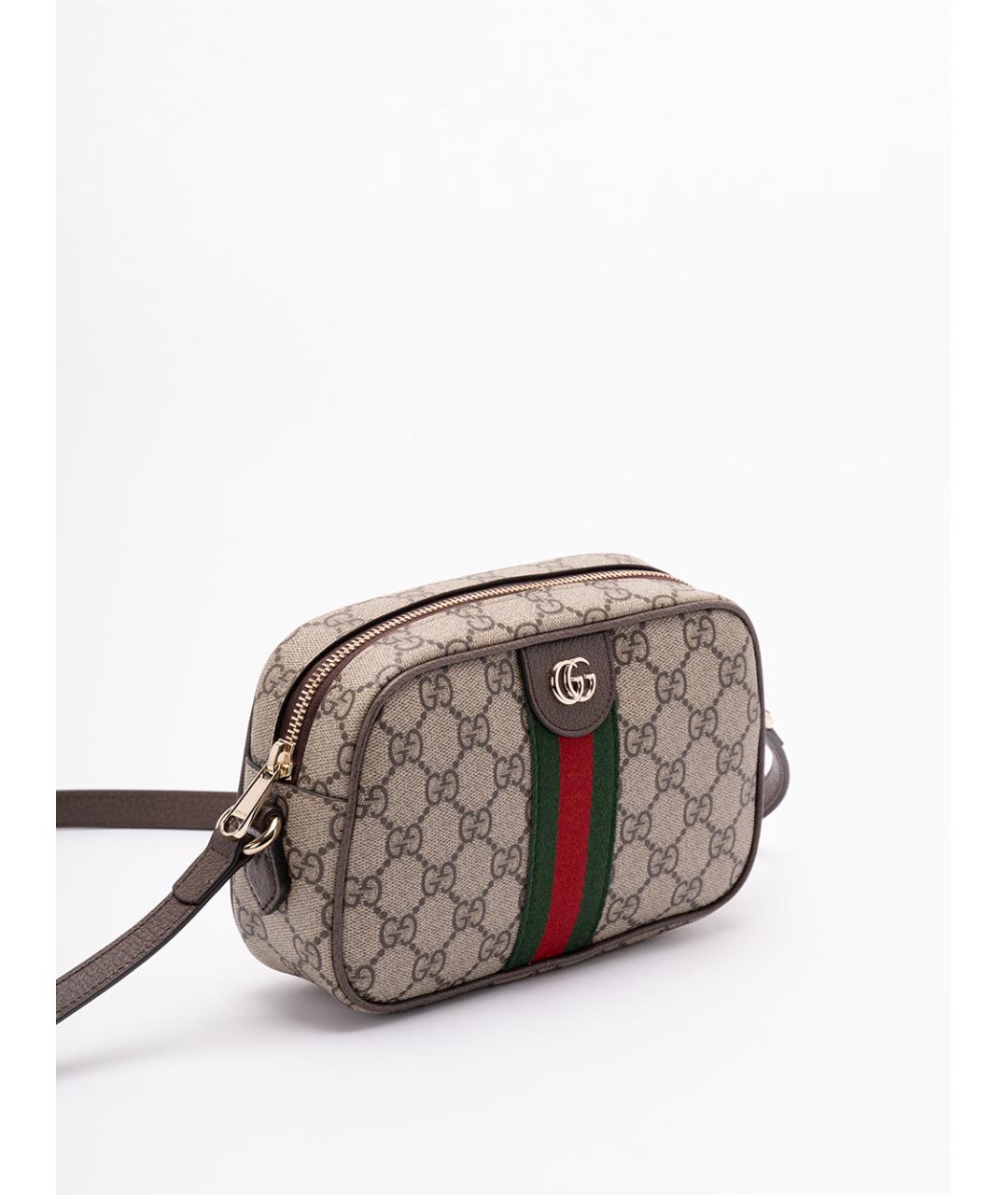 GUCCI Бежевая сумка через плечо из искусственной кожи, фото 3