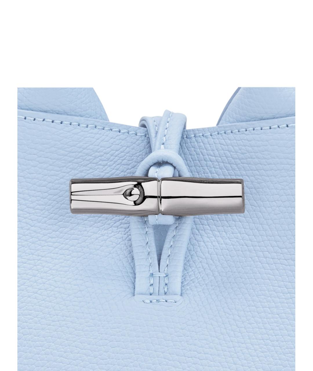 LONGCHAMP Голубая кожаная сумка тоут, фото 6