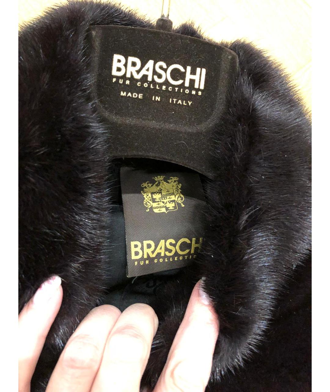 BRASCHI Черная меховая шуба, фото 2