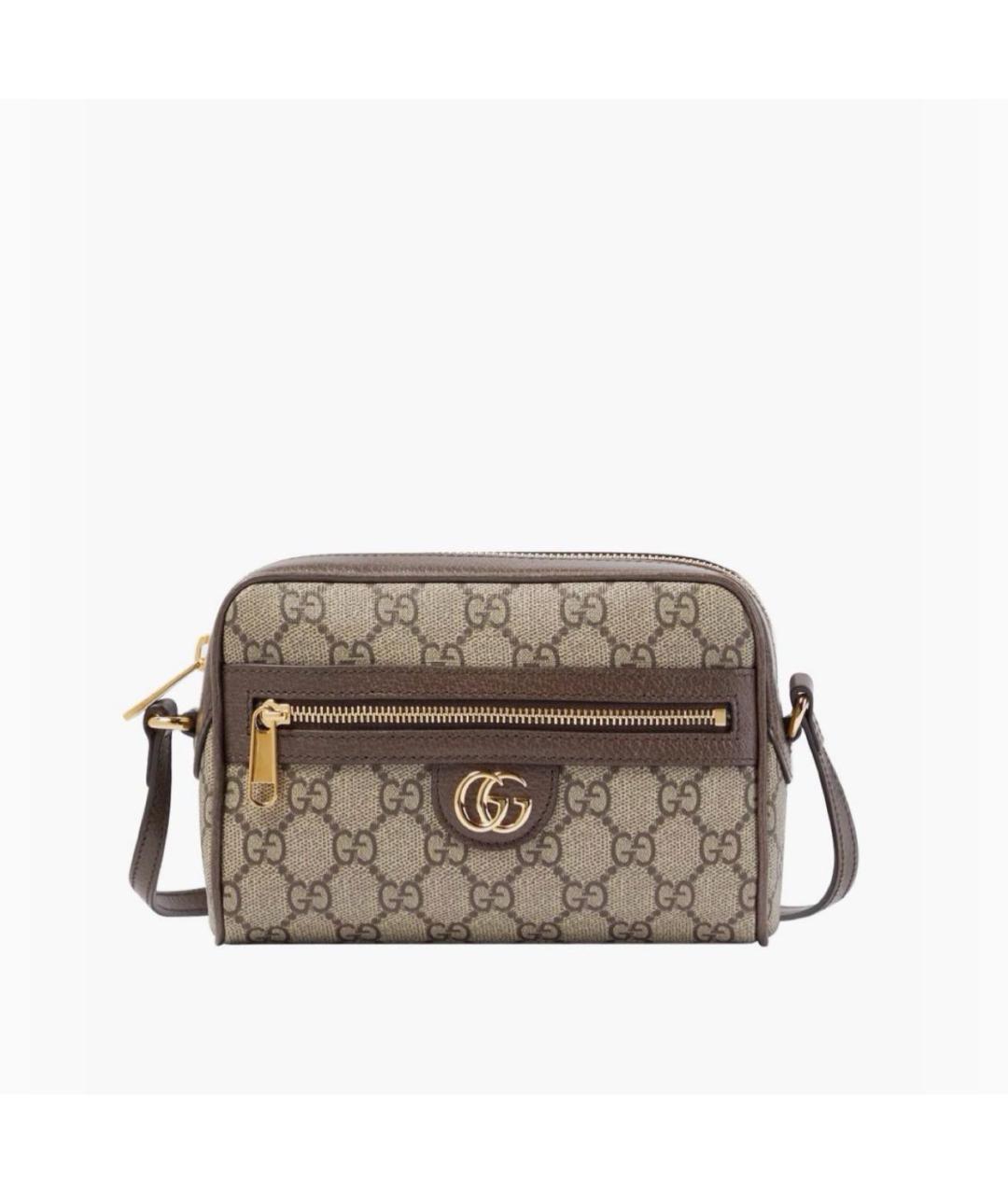 GUCCI Коричневая сумка через плечо из искусственной кожи, фото 1