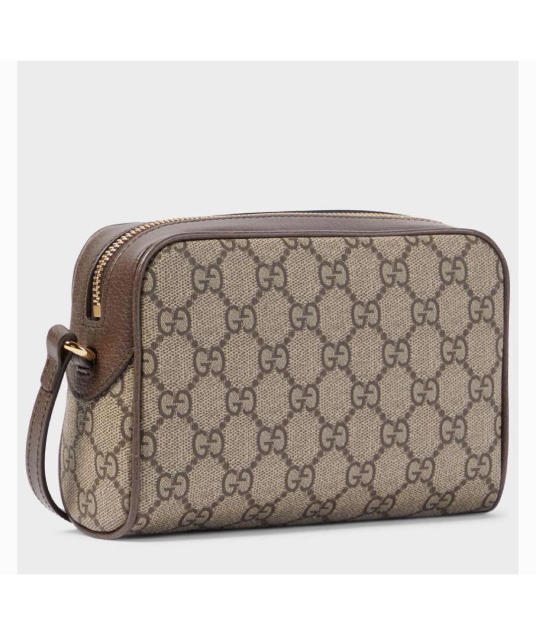 GUCCI Коричневая сумка через плечо из искусственной кожи, фото 2