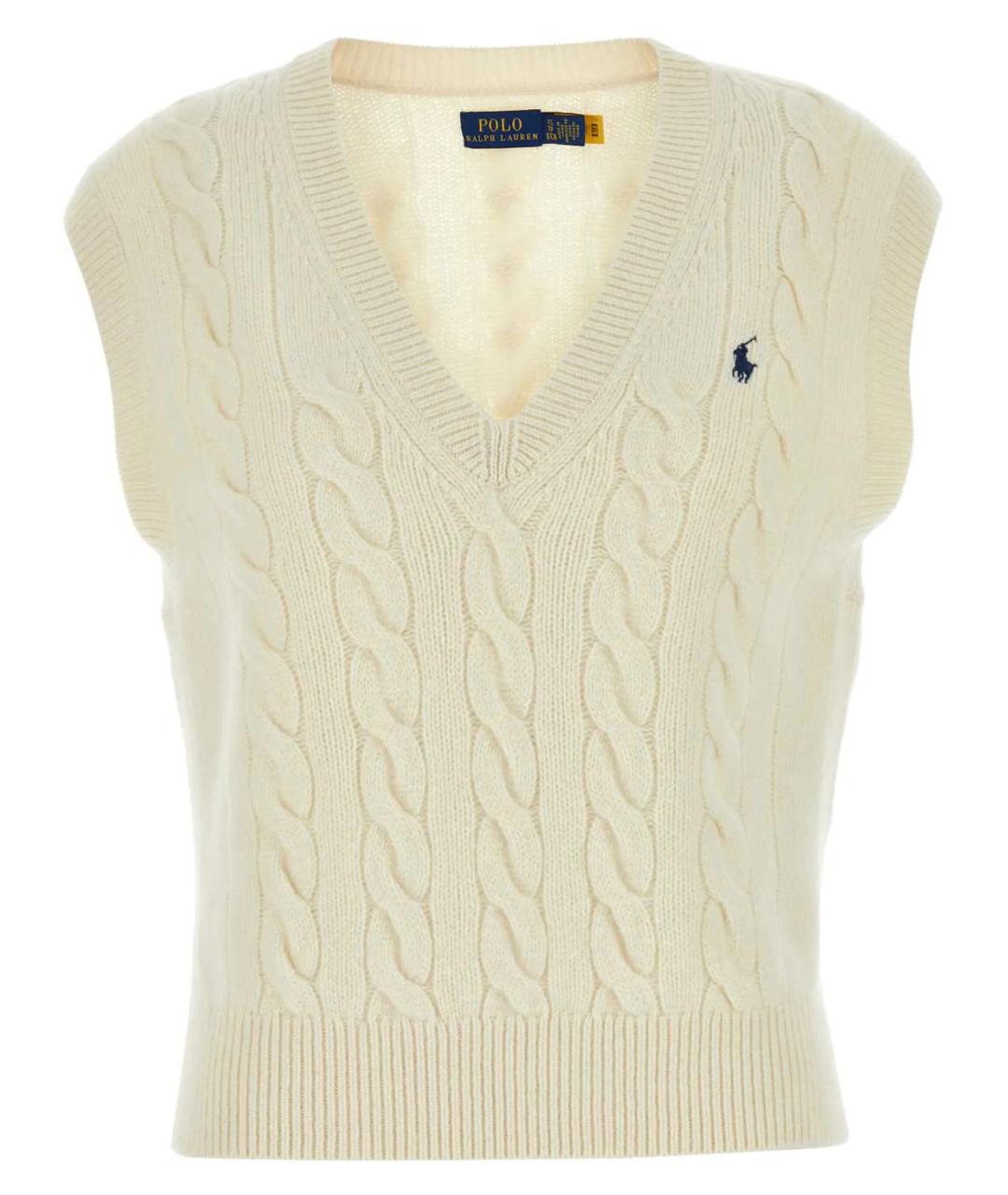 POLO RALPH LAUREN Белая шерстяная жилетка, фото 1
