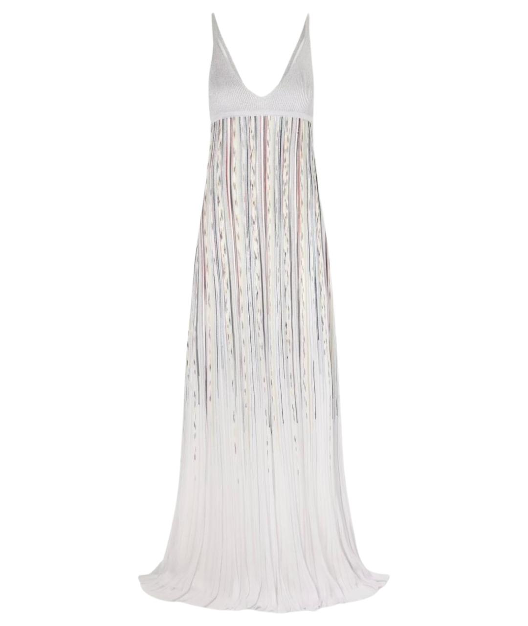 MISSONI Белое вискозное коктейльное платье, фото 1