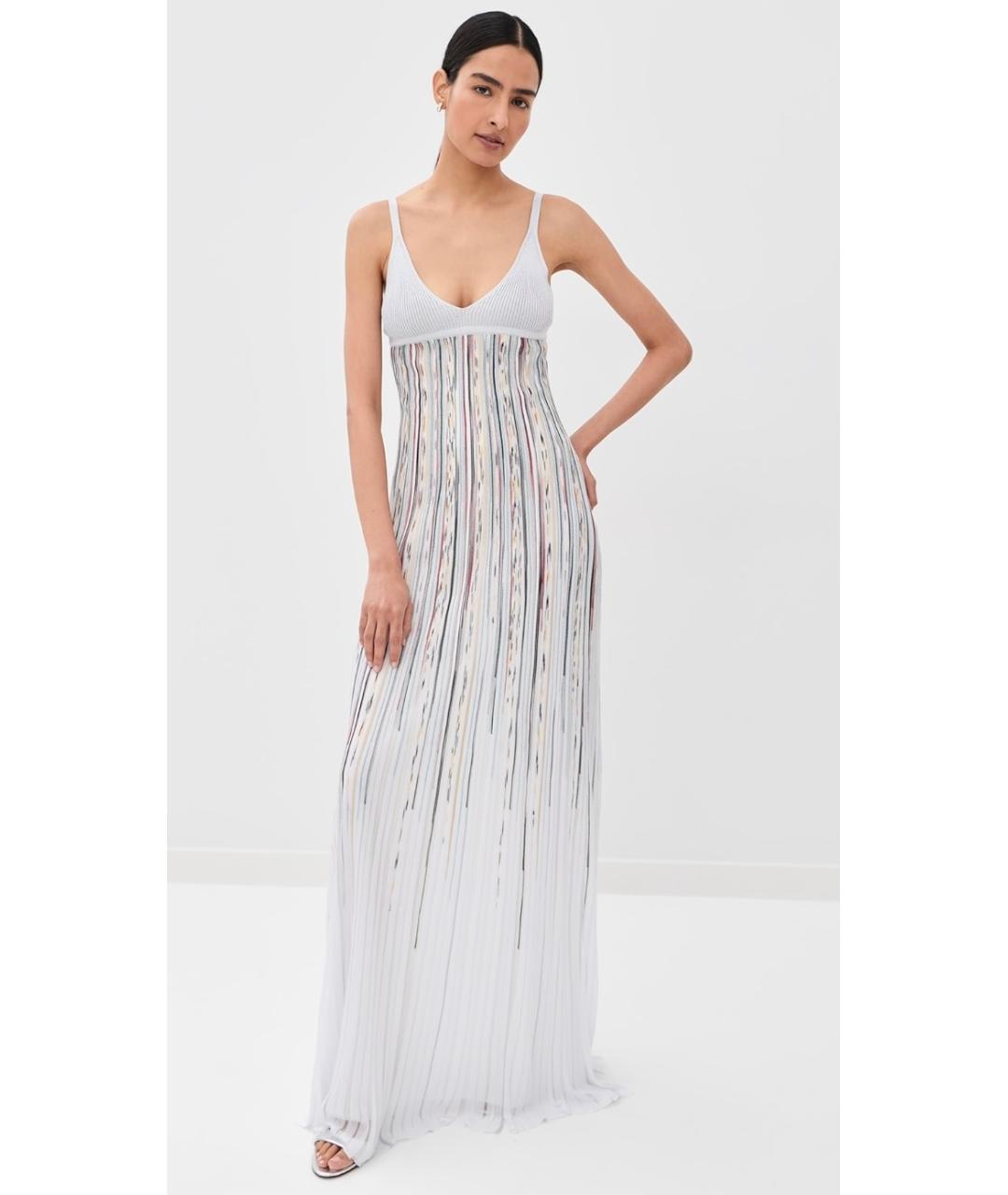 MISSONI Белое вискозное коктейльное платье, фото 3