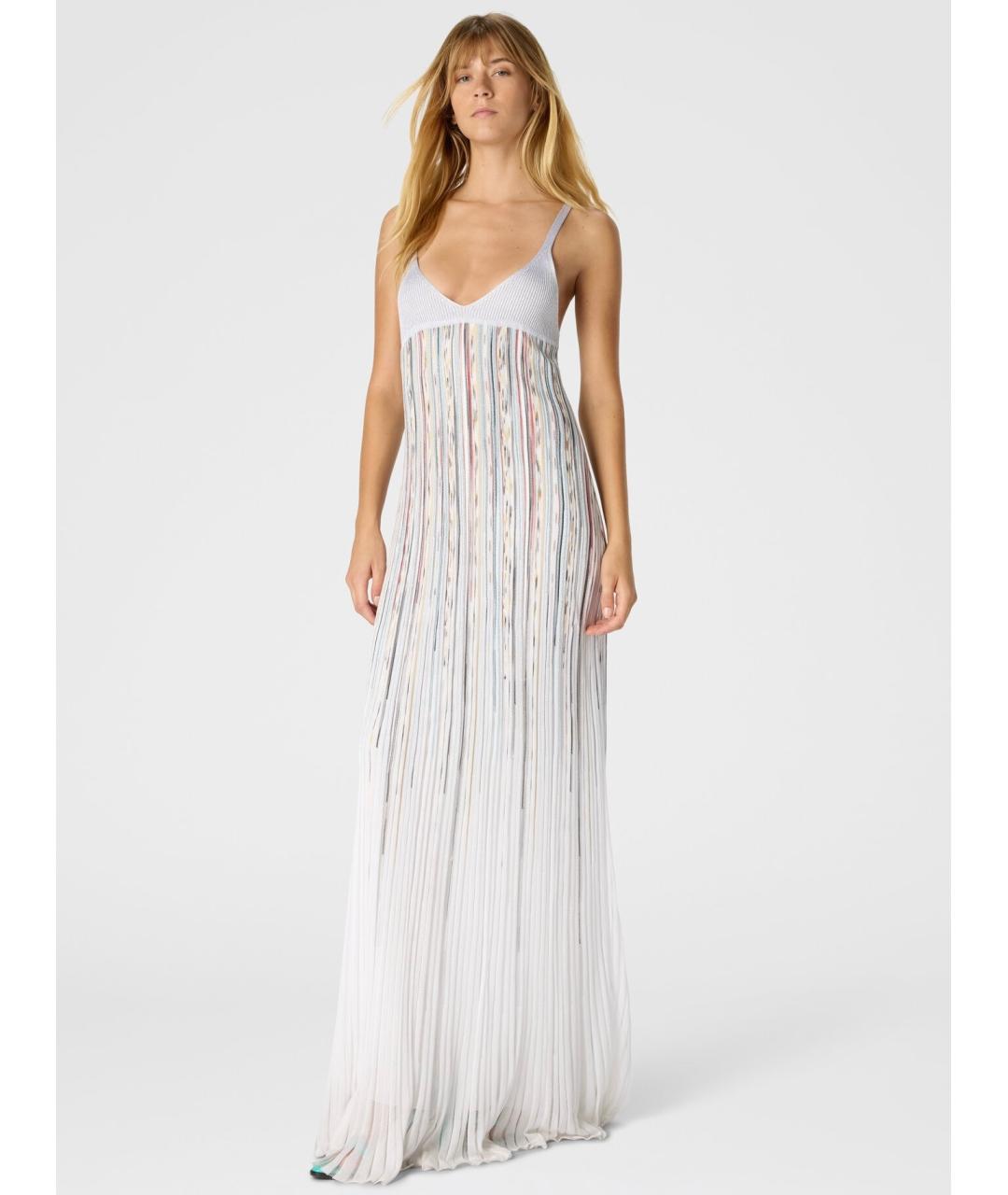 MISSONI Белое вискозное коктейльное платье, фото 6