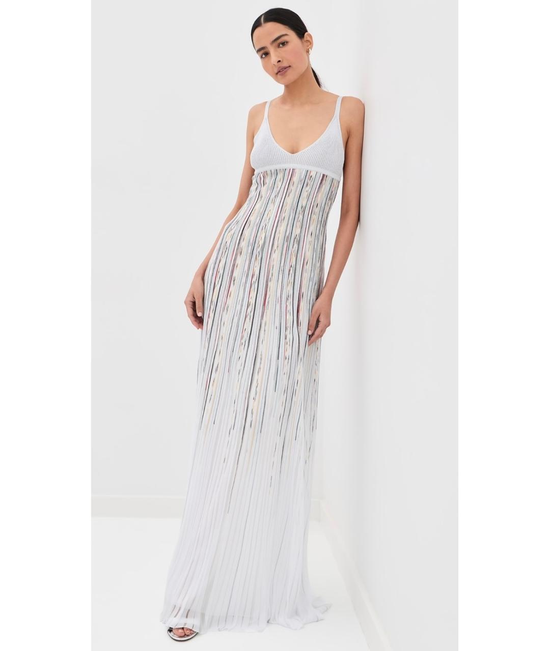 MISSONI Белое вискозное коктейльное платье, фото 2