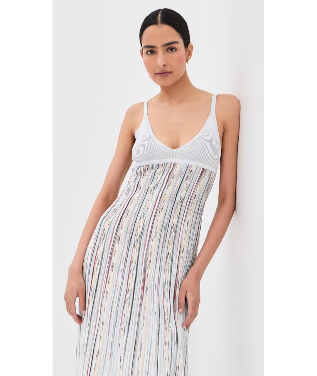 MISSONI Белое вискозное коктейльное платье, фото 4