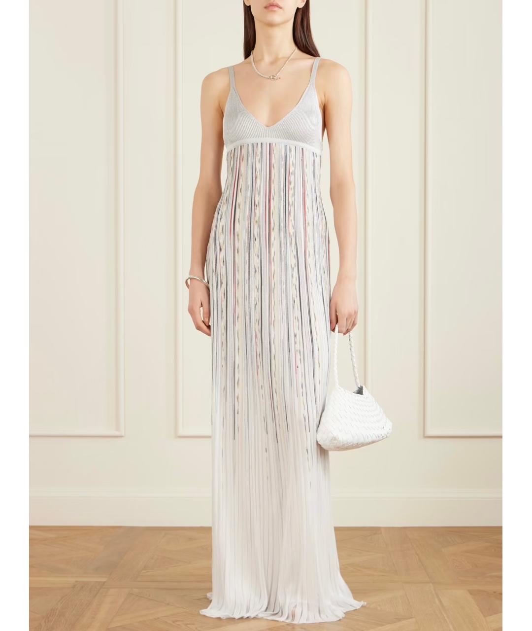 MISSONI Белое вискозное коктейльное платье, фото 8