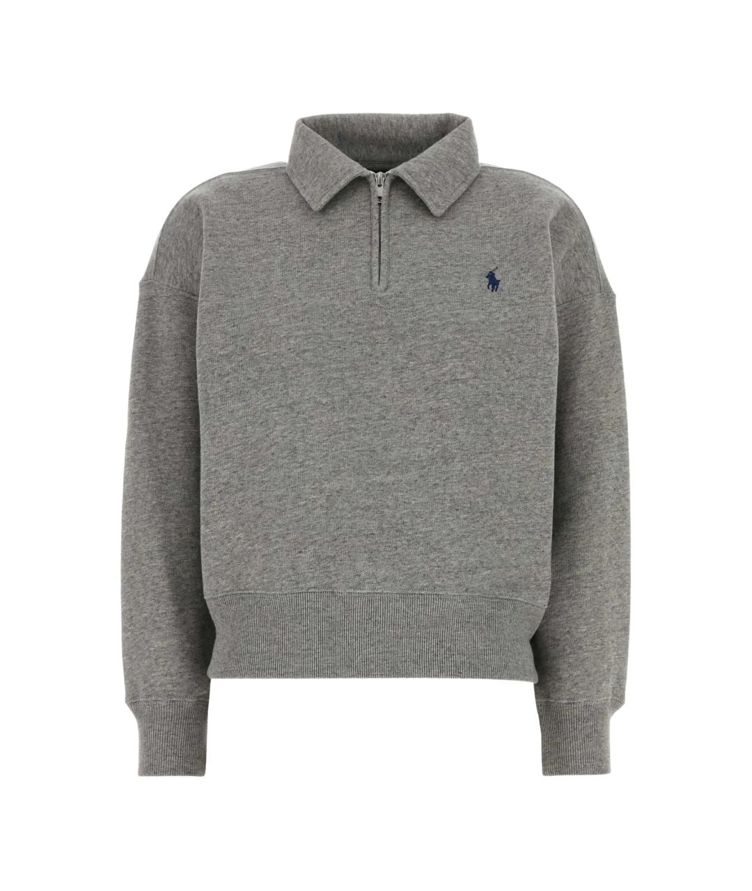 POLO RALPH LAUREN Серый хлопковый джемпер / свитер, фото 1