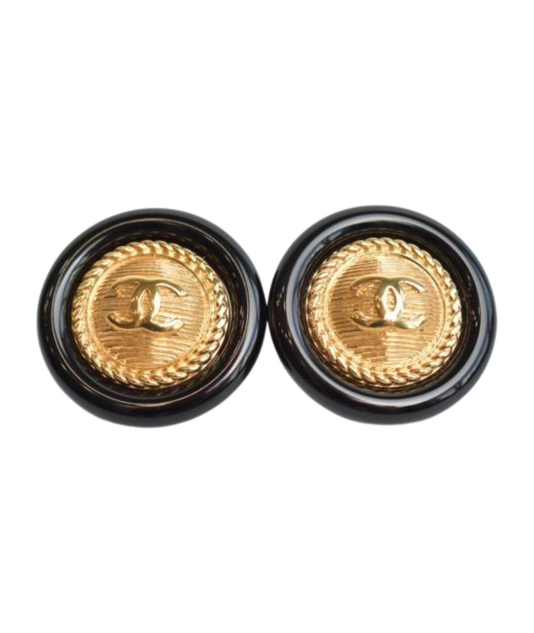 CHANEL Черные серьги, фото 1