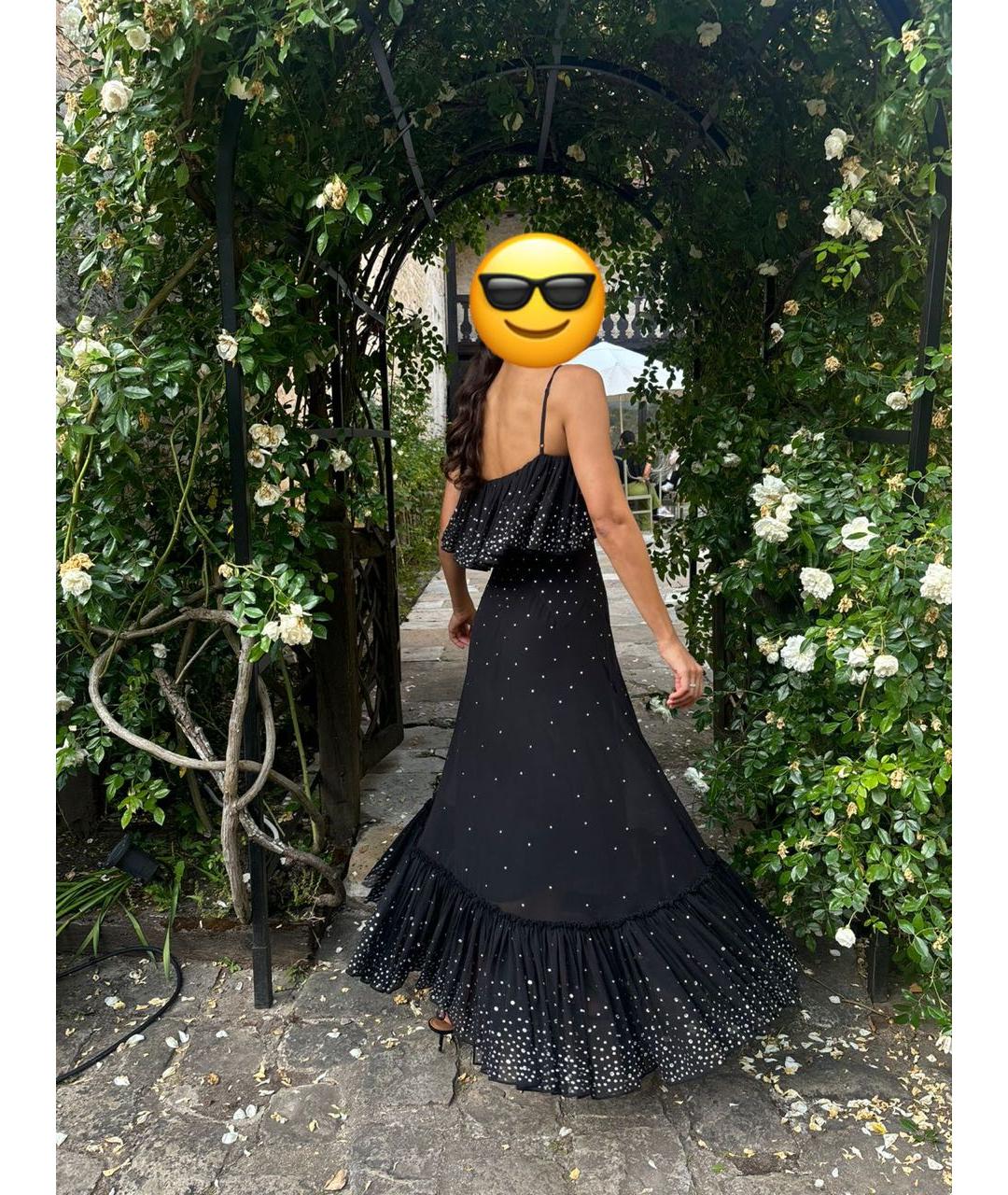 PACO RABANNE Черное полиэстеровое вечернее платье, фото 5
