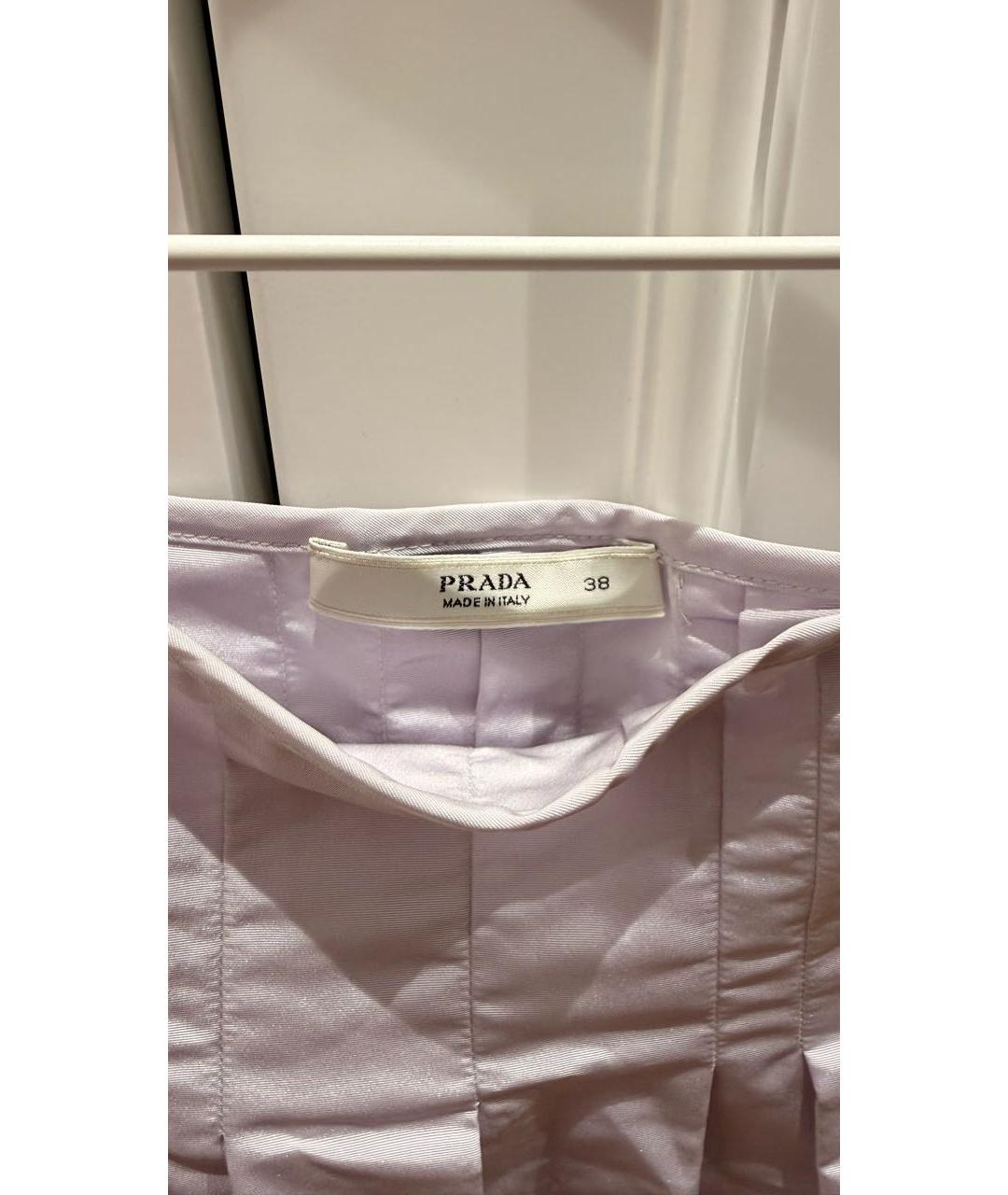 PRADA Мульти шелковая юбка миди, фото 2