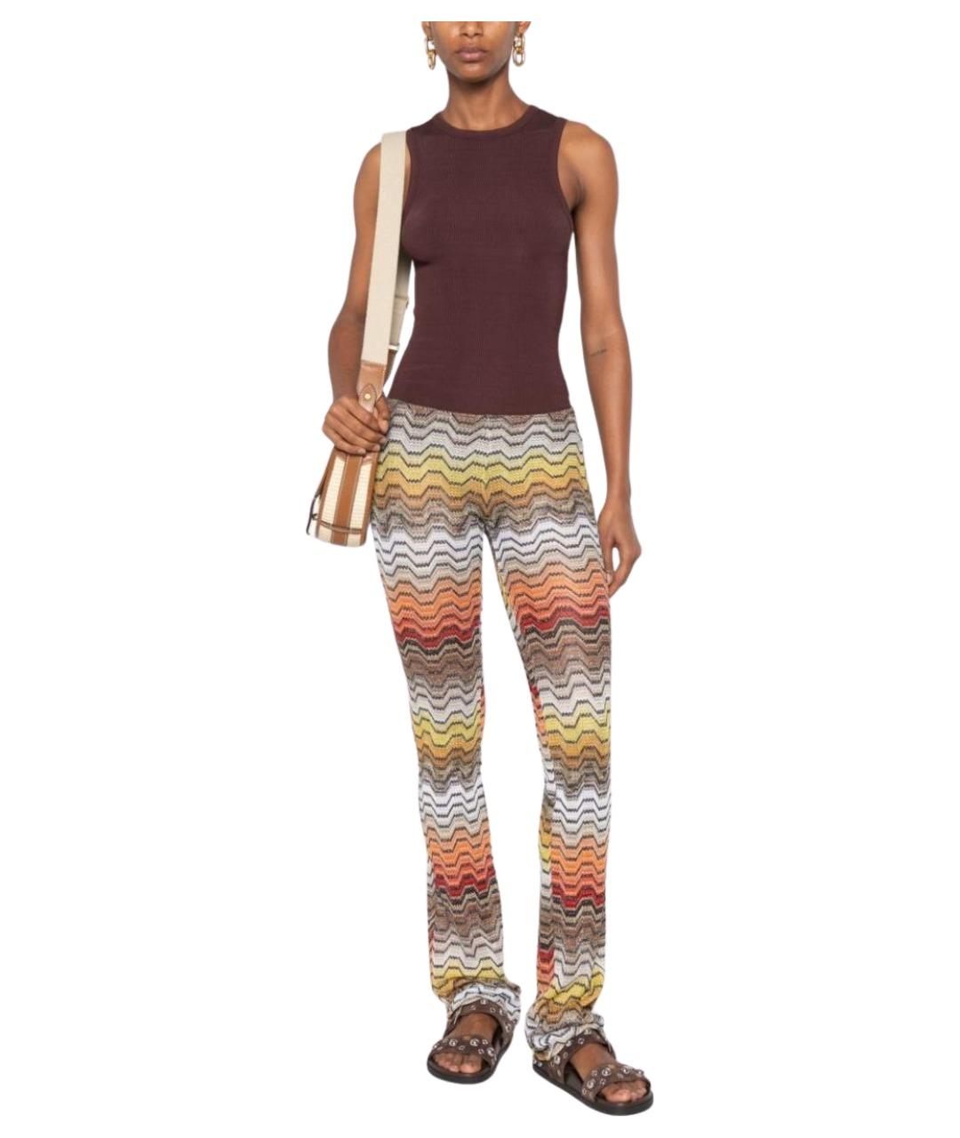 MISSONI Мульти вискозные прямые брюки, фото 4