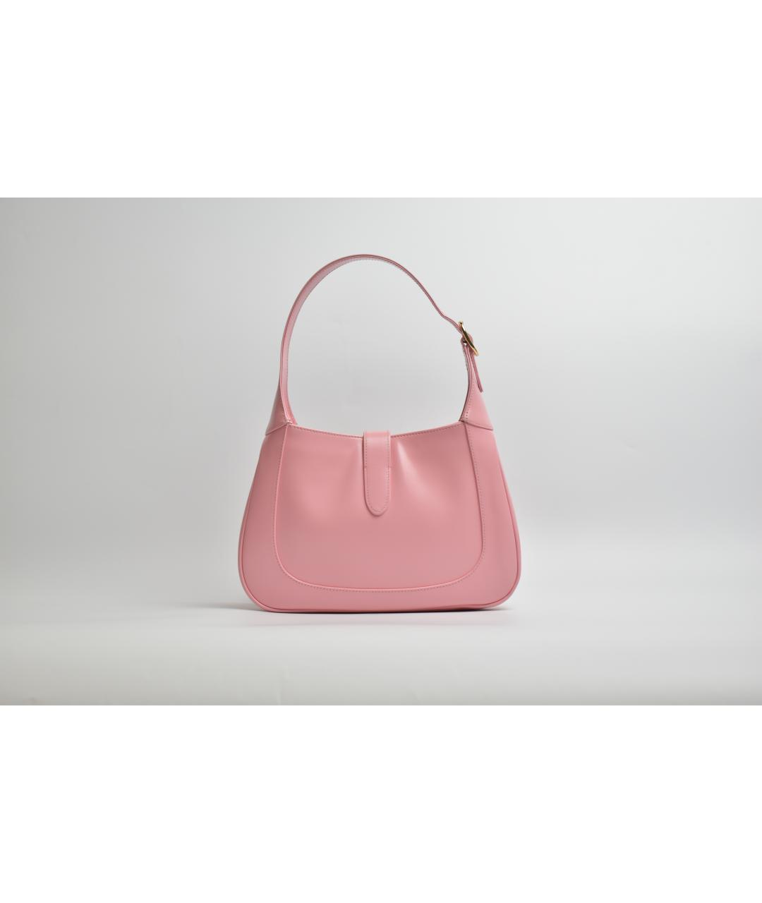 GUCCI Розовая кожаная сумка с короткими ручками, фото 3