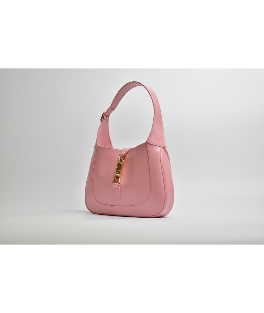 GUCCI Розовая кожаная сумка с короткими ручками, фото 2