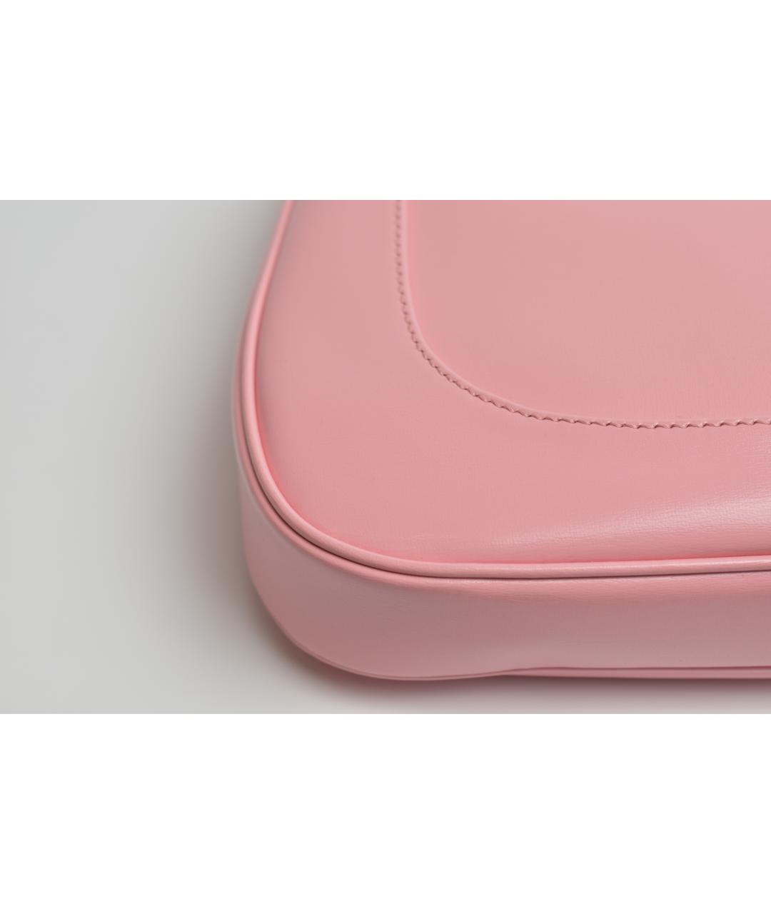 GUCCI Розовая кожаная сумка с короткими ручками, фото 6