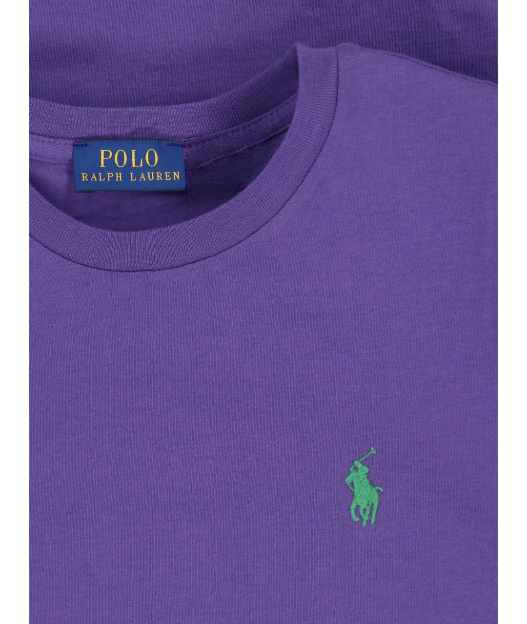 POLO RALPH LAUREN Фиолетовая хлопковая футболка, фото 3