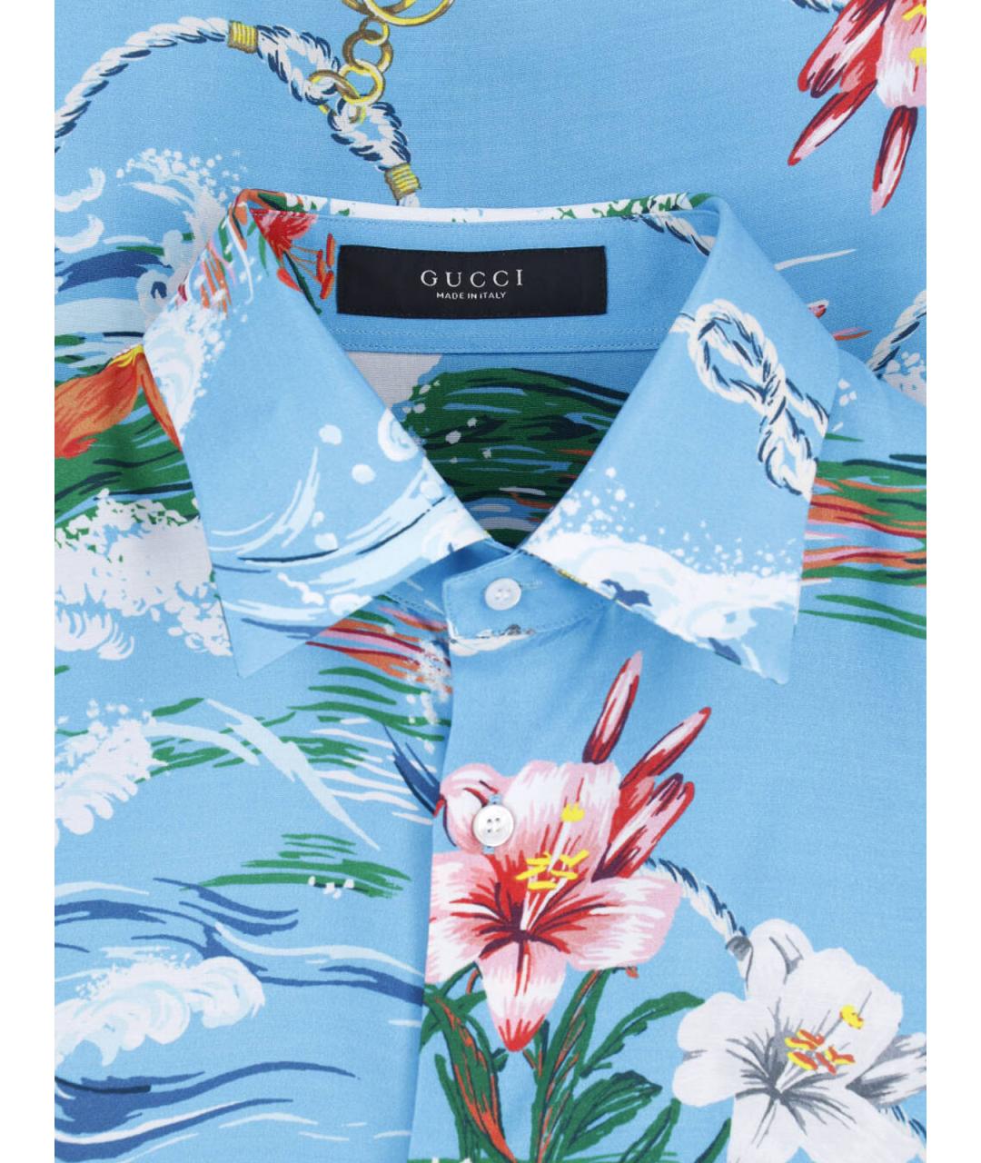 GUCCI Голубая кэжуал рубашка, фото 4