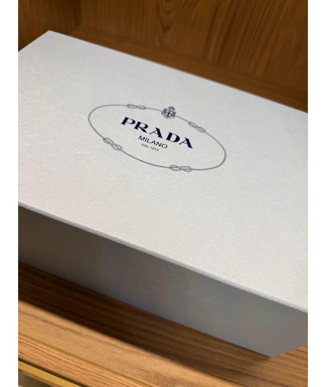 PRADA Серые кожаные туфли, фото 4