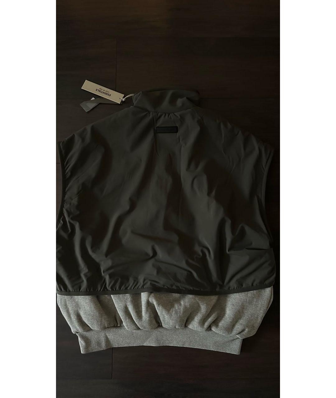 FEAR OF GOD ESSENTIALS Антрацитовый хлопко-эластановый жилет, фото 3