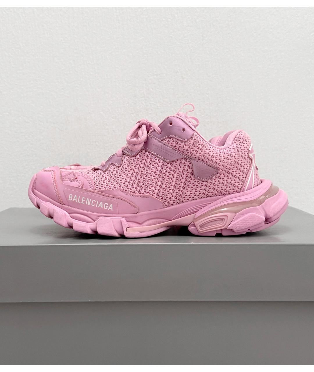 BALENCIAGA Розовые текстильные кроссовки, фото 3