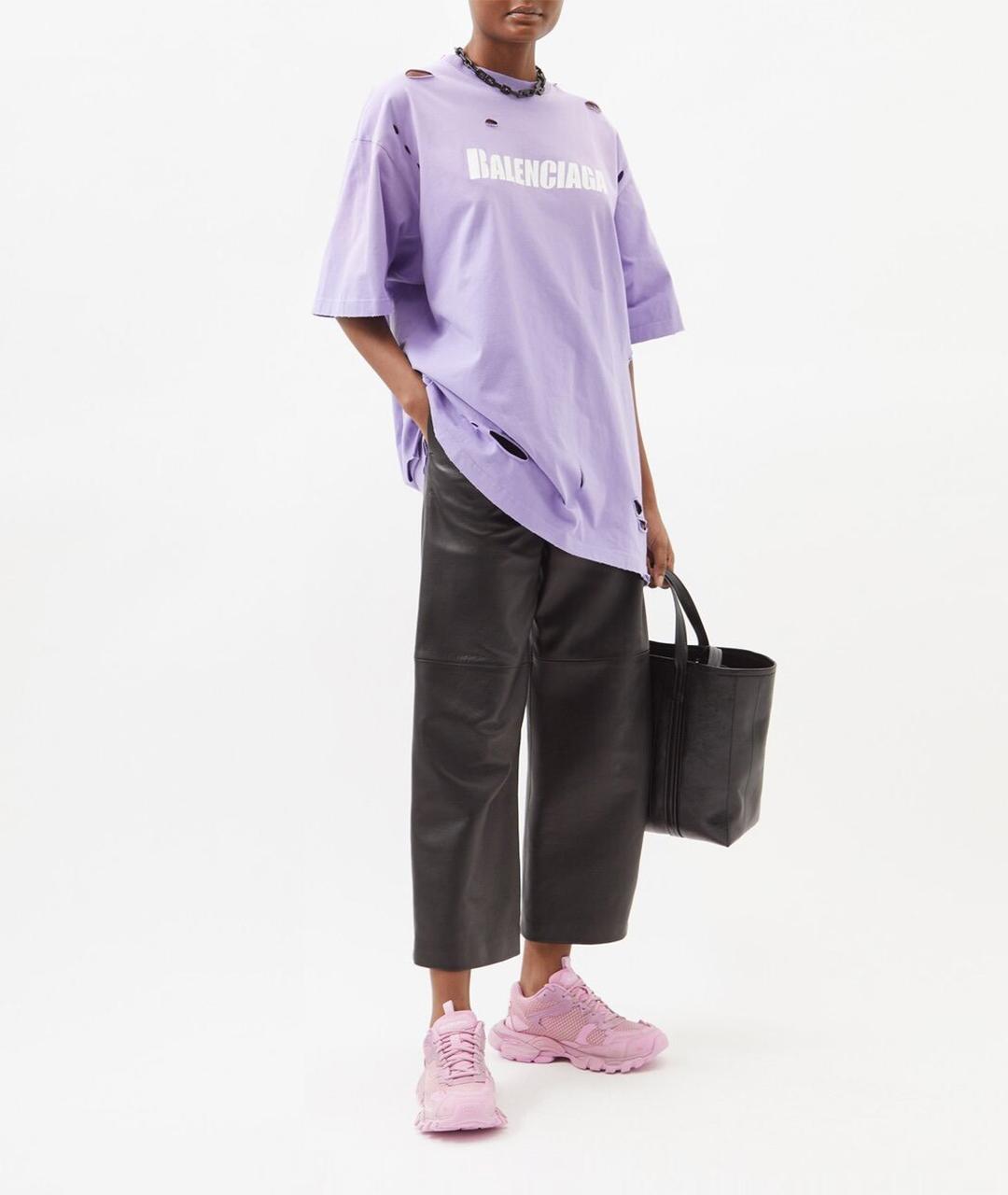 BALENCIAGA Розовые текстильные кроссовки, фото 6