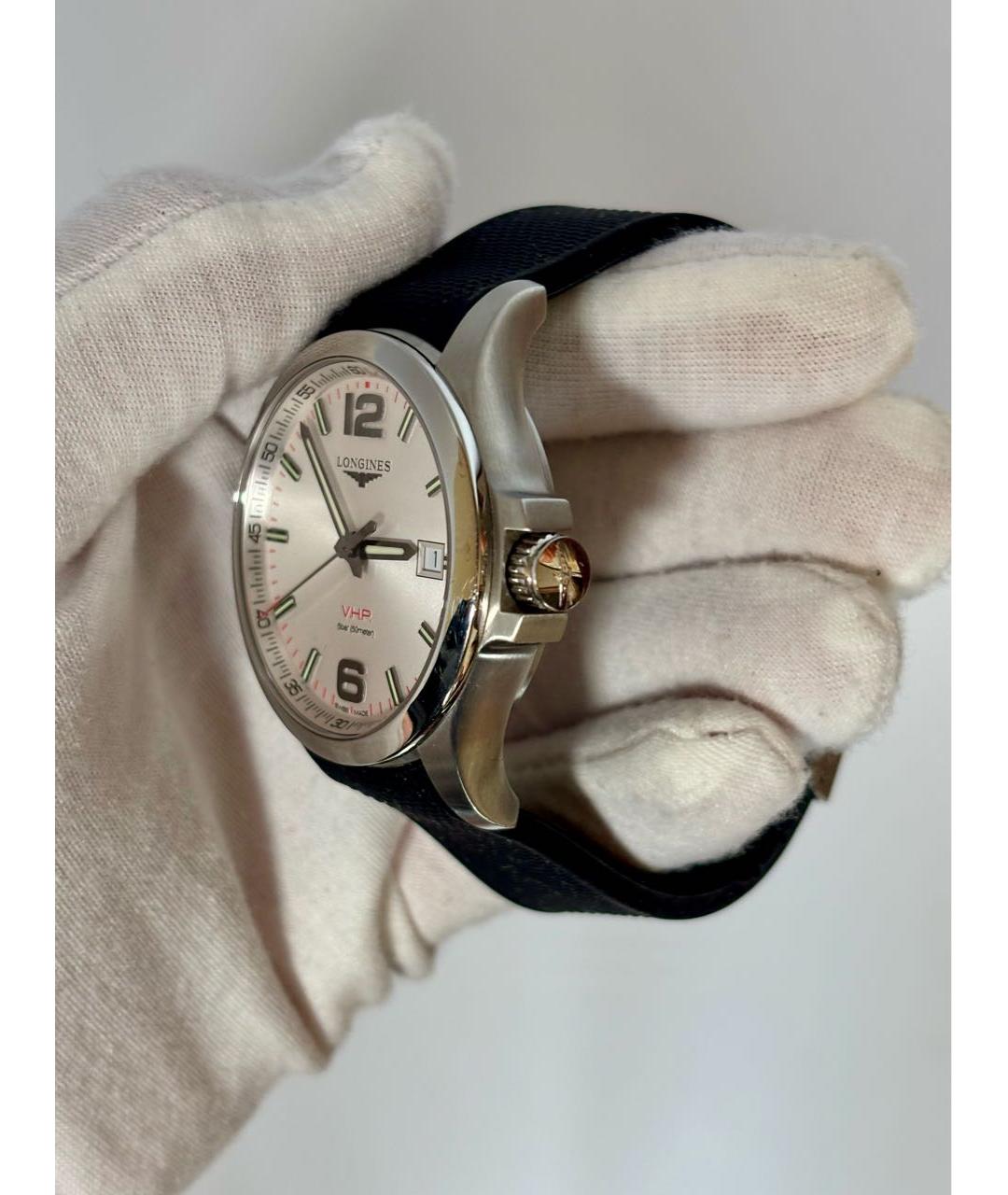 LONGINES Серые стальные часы, фото 5