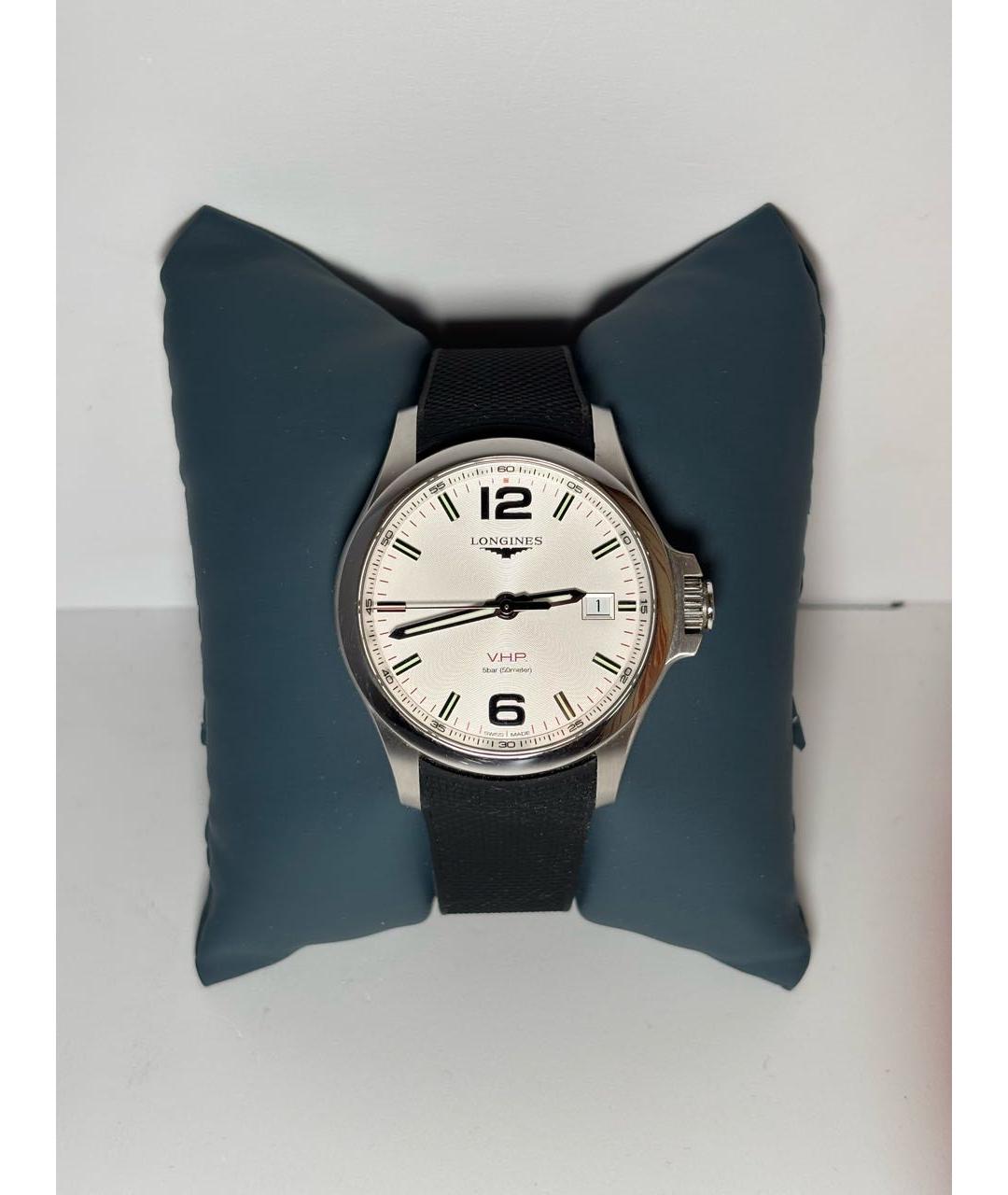 LONGINES Серые стальные часы, фото 6