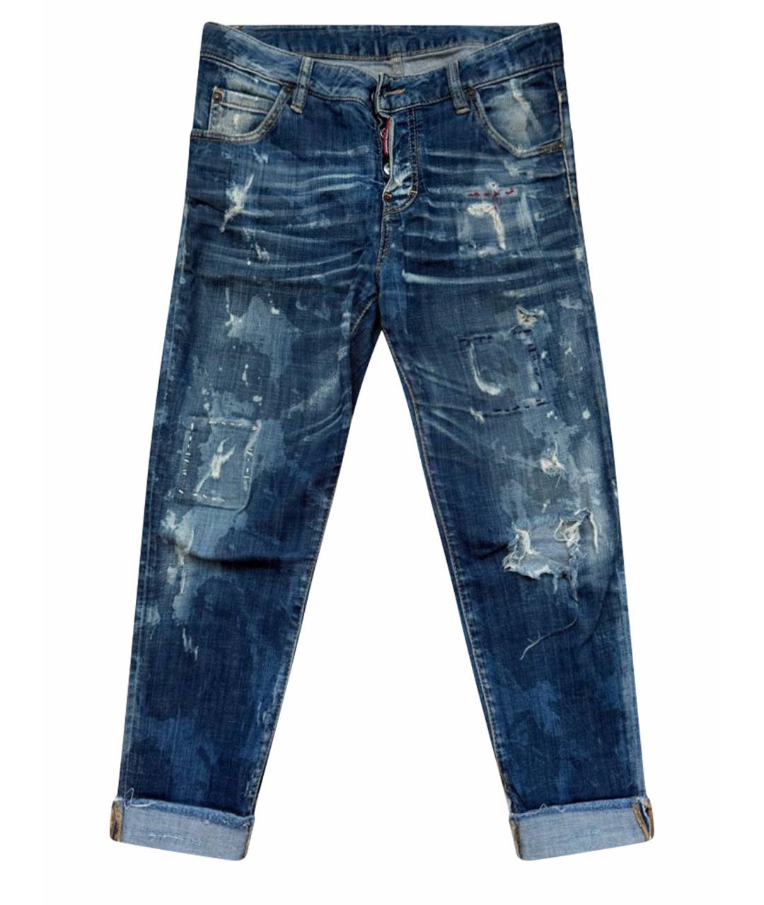 DSQUARED2 Синие хлопковые джинсы слим, фото 1