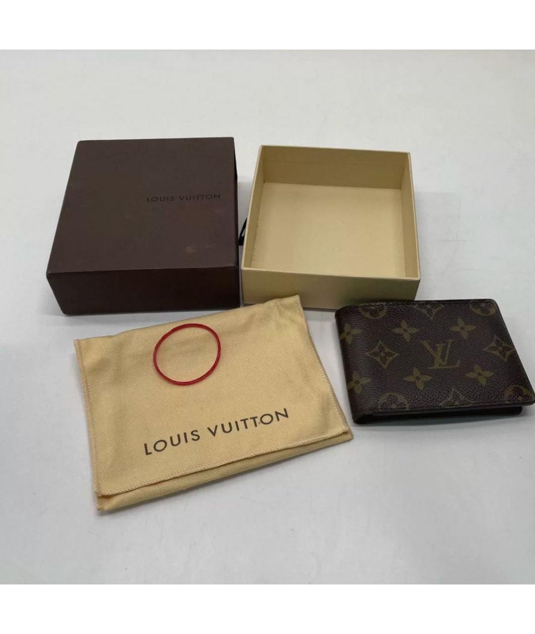 LOUIS VUITTON Коричневый кошелек, фото 5