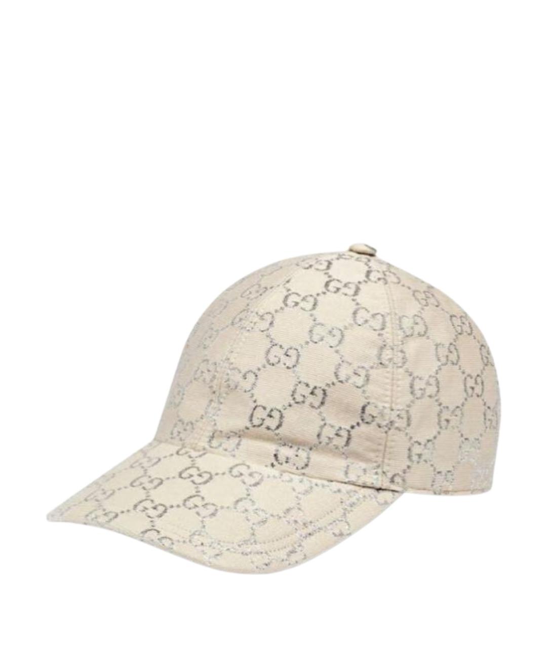 GUCCI Бежевая хлопковая кепка, фото 1