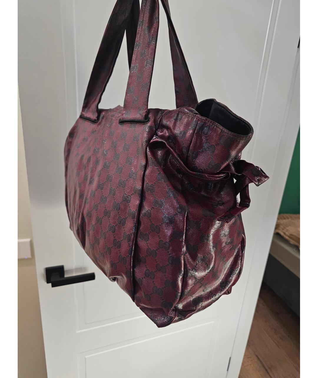 GUCCI Бордовая сумка тоут, фото 3