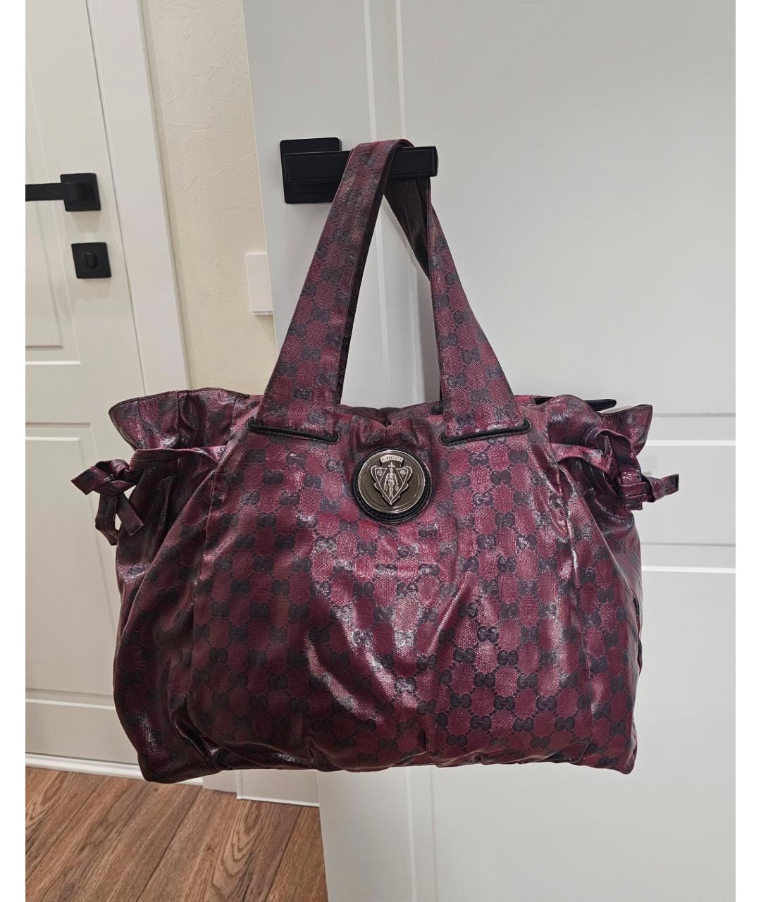 GUCCI Бордовая сумка тоут, фото 9