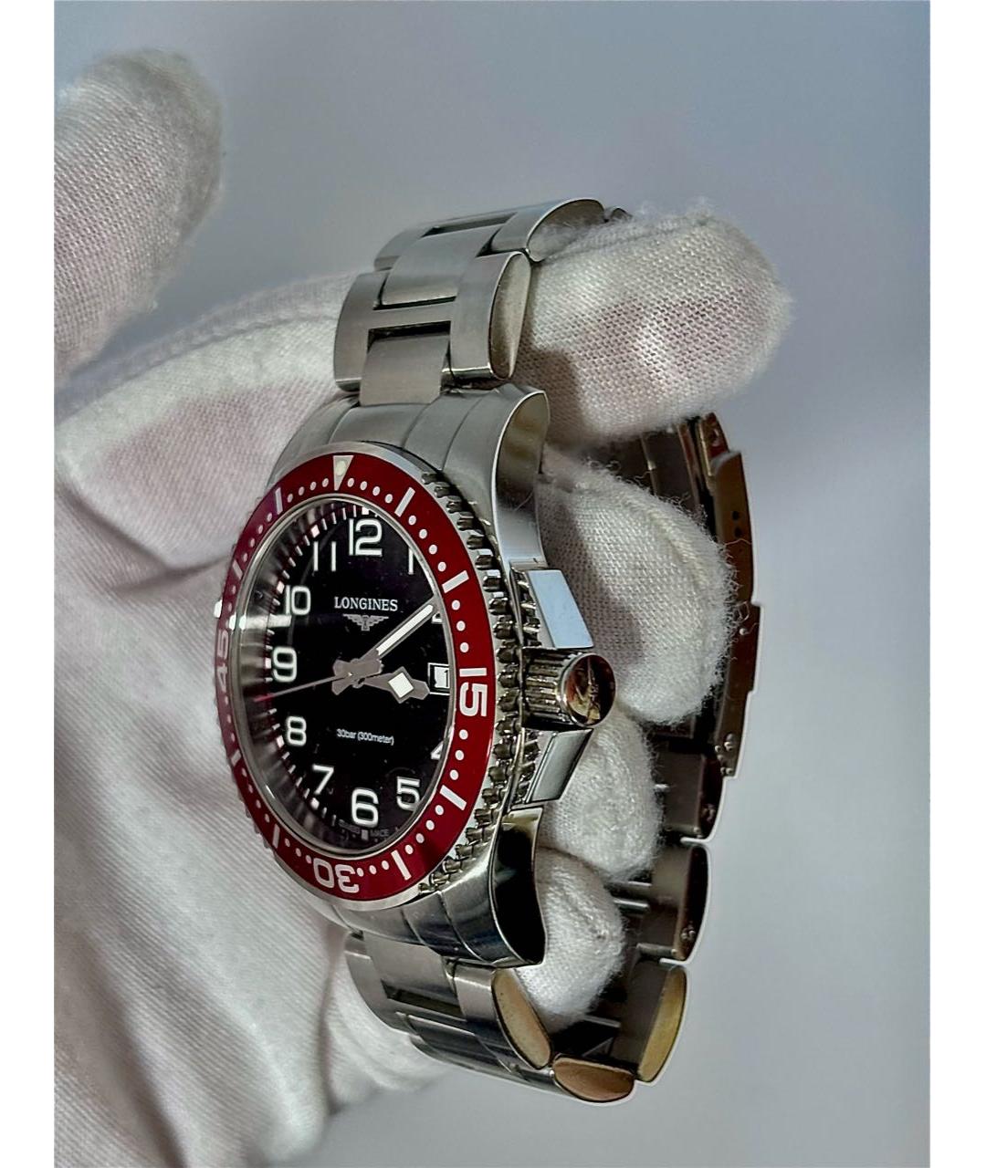 LONGINES Серые стальные часы, фото 5