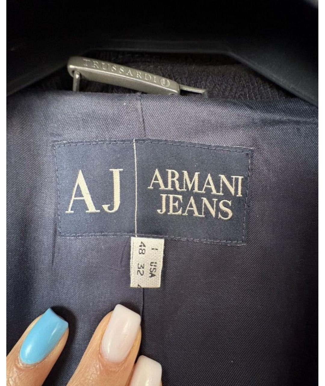 ARMANI JEANS Синее пальто, фото 3