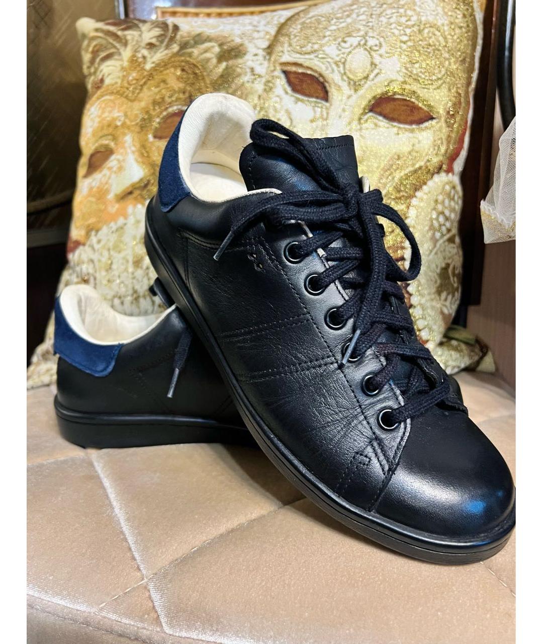 ISABEL MARANT Черные кожаные кеды, фото 2