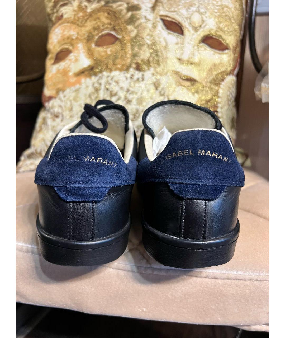 ISABEL MARANT Черные кожаные кеды, фото 4