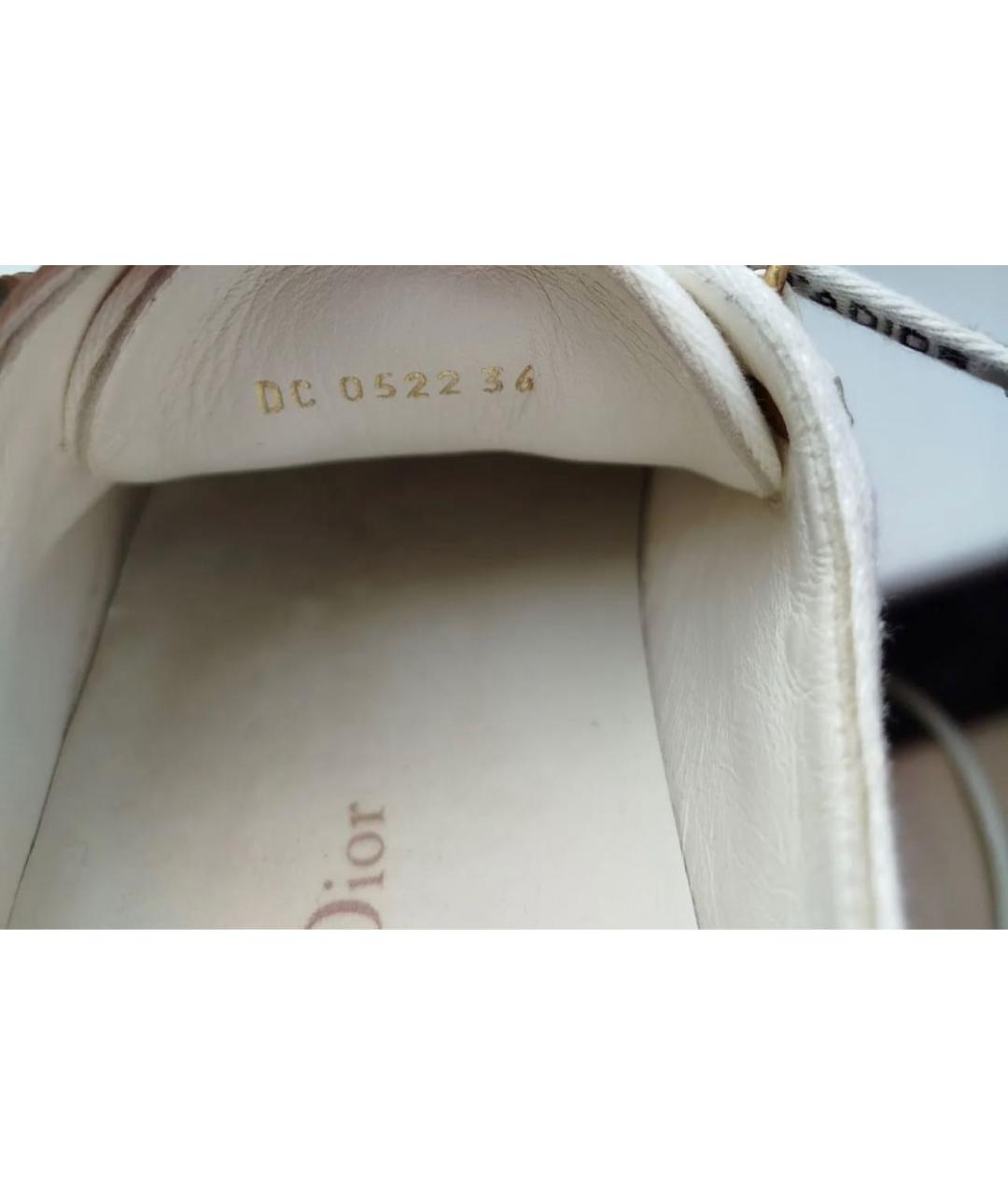 CHRISTIAN DIOR Белые текстильные кеды, фото 5