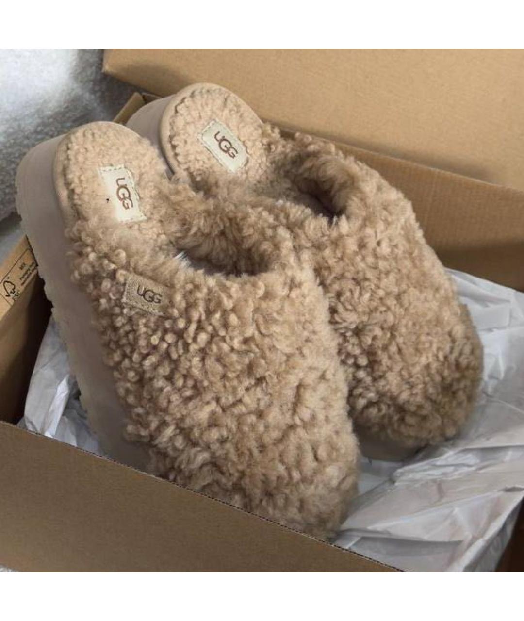 UGG Бежевые сабо, фото 3