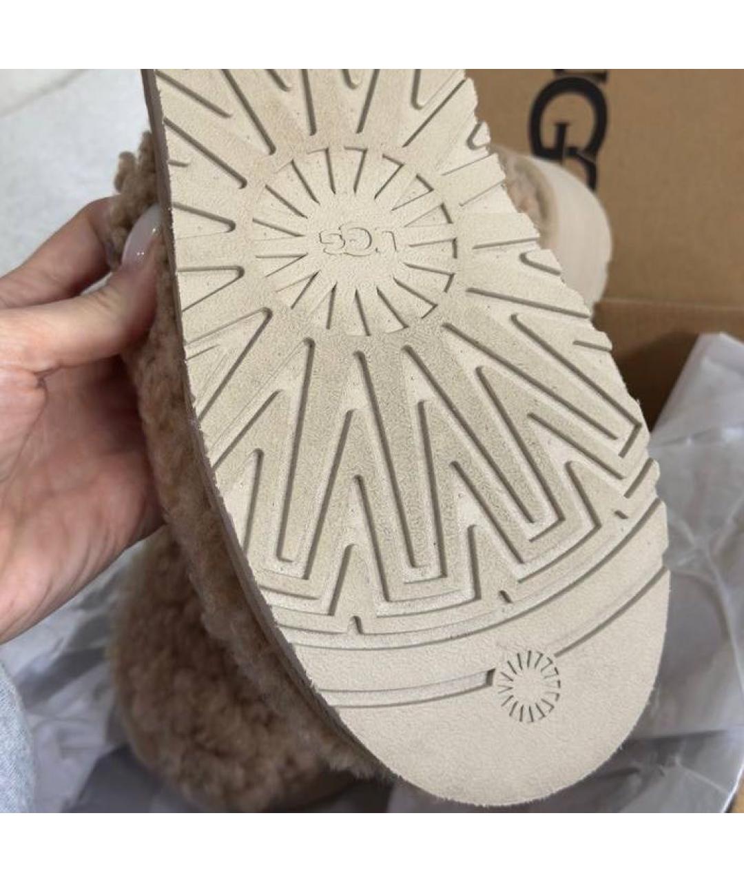 UGG Бежевые сабо, фото 6