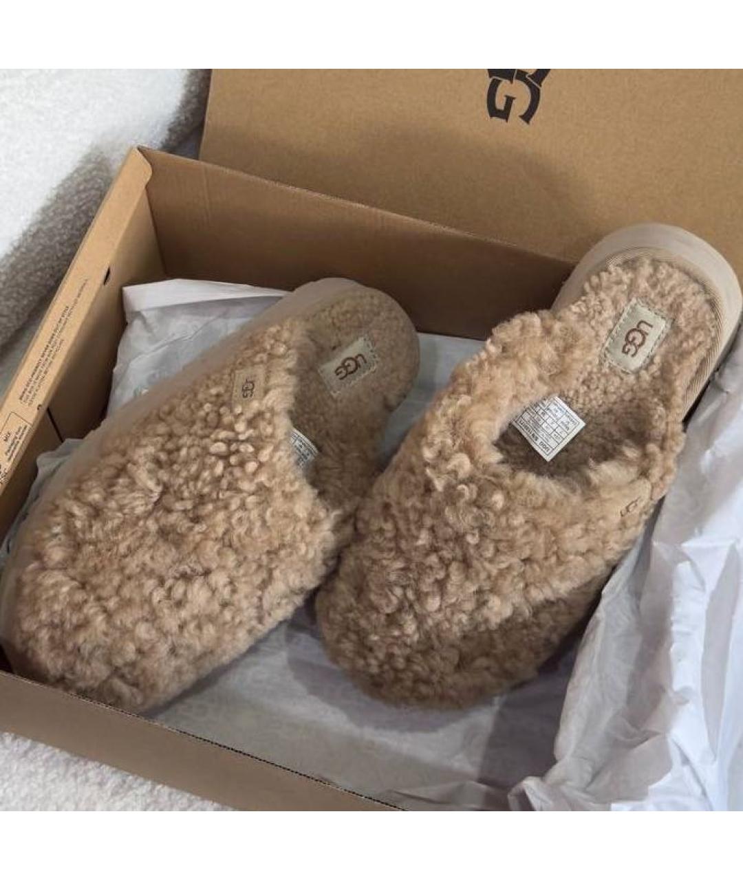 UGG Бежевые сабо, фото 5