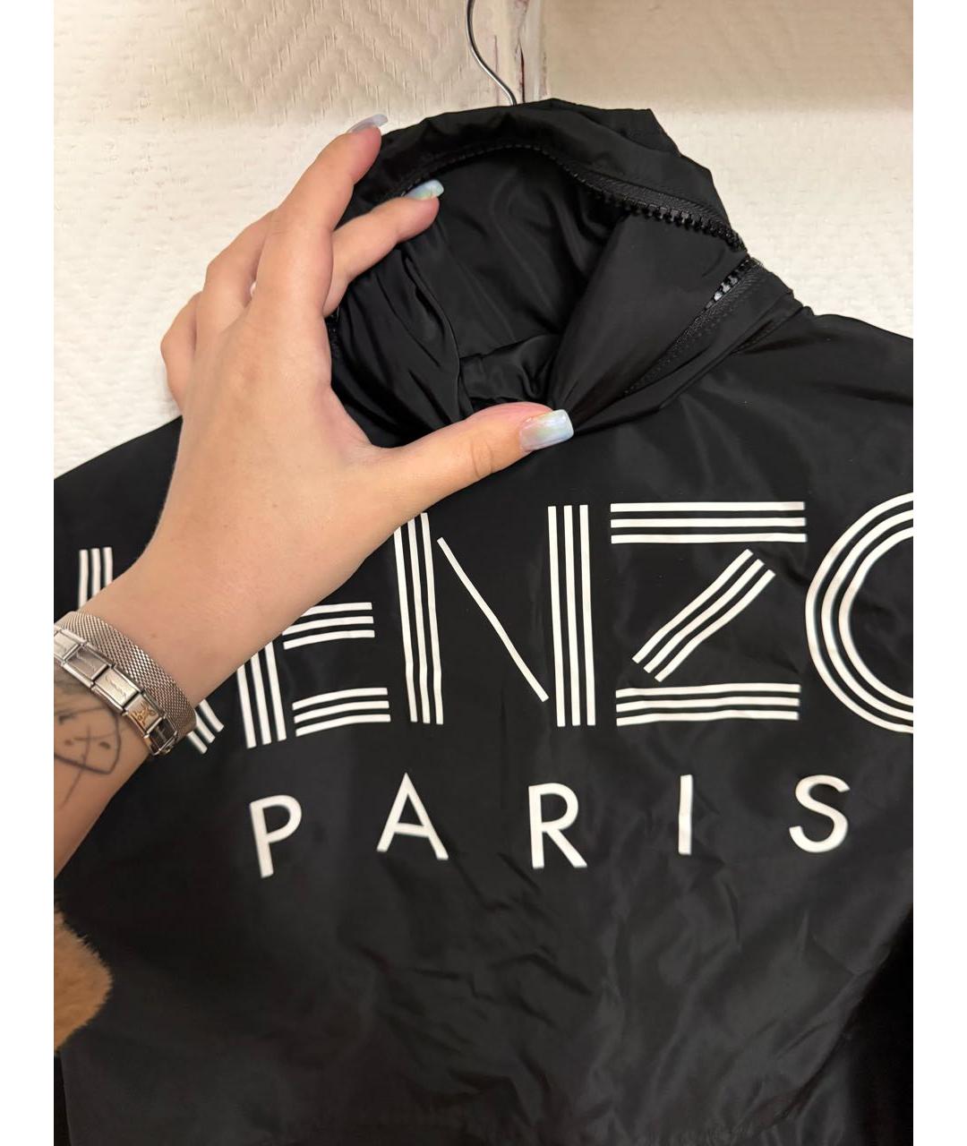 KENZO Черная полиэстеровая куртка, фото 3