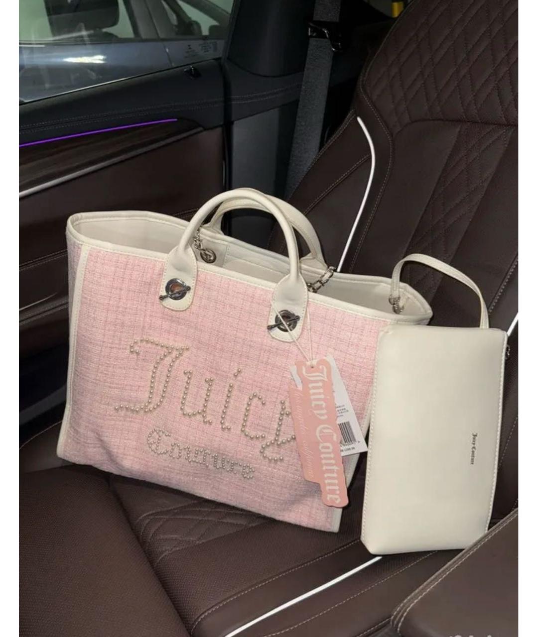 JUICY COUTURE Розовая сумка тоут, фото 3
