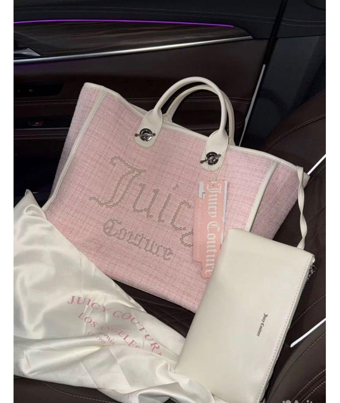 JUICY COUTURE Розовая сумка тоут, фото 2